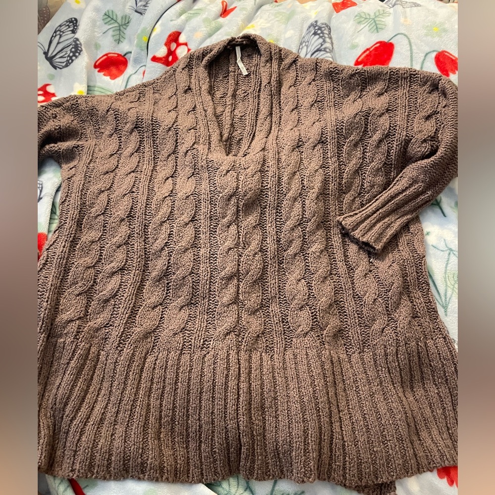 EUC Free People Brown Knit Sweater